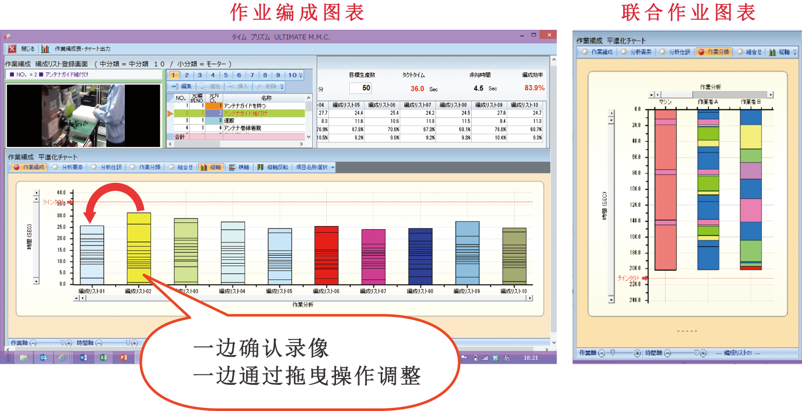 作业编成画面